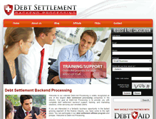 Tablet Screenshot of debtsettlementbackendprocessing.com